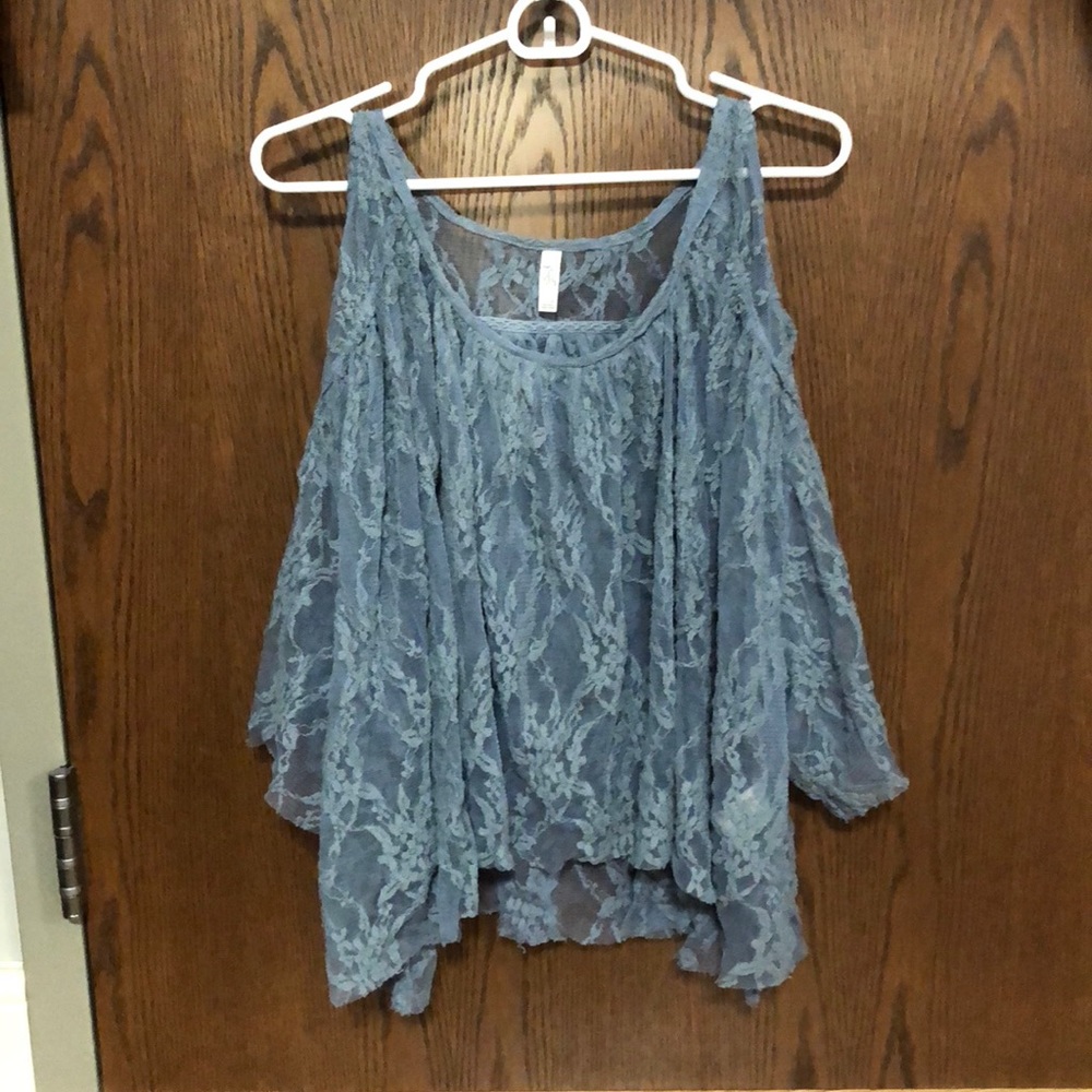 Free People open shoulder blouse